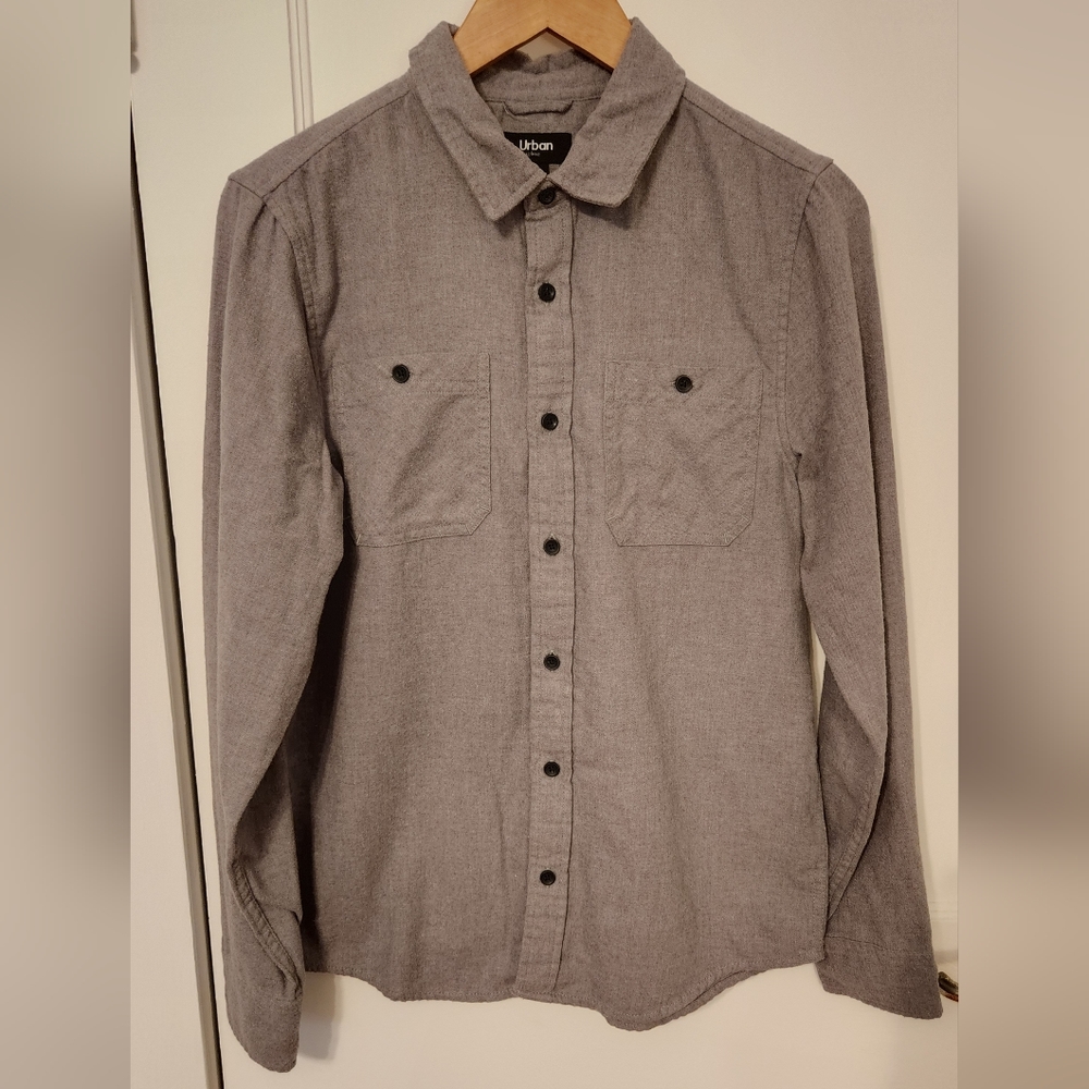 Urban Pipeline Gray Longsleeve Button-down Youth XL
